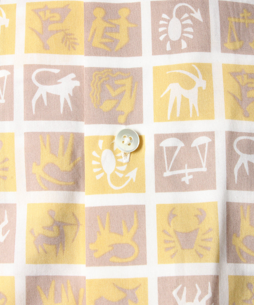 Der SAMMLER KAMP SHIRT QLS ZODIAC SIGNS / BEIGE