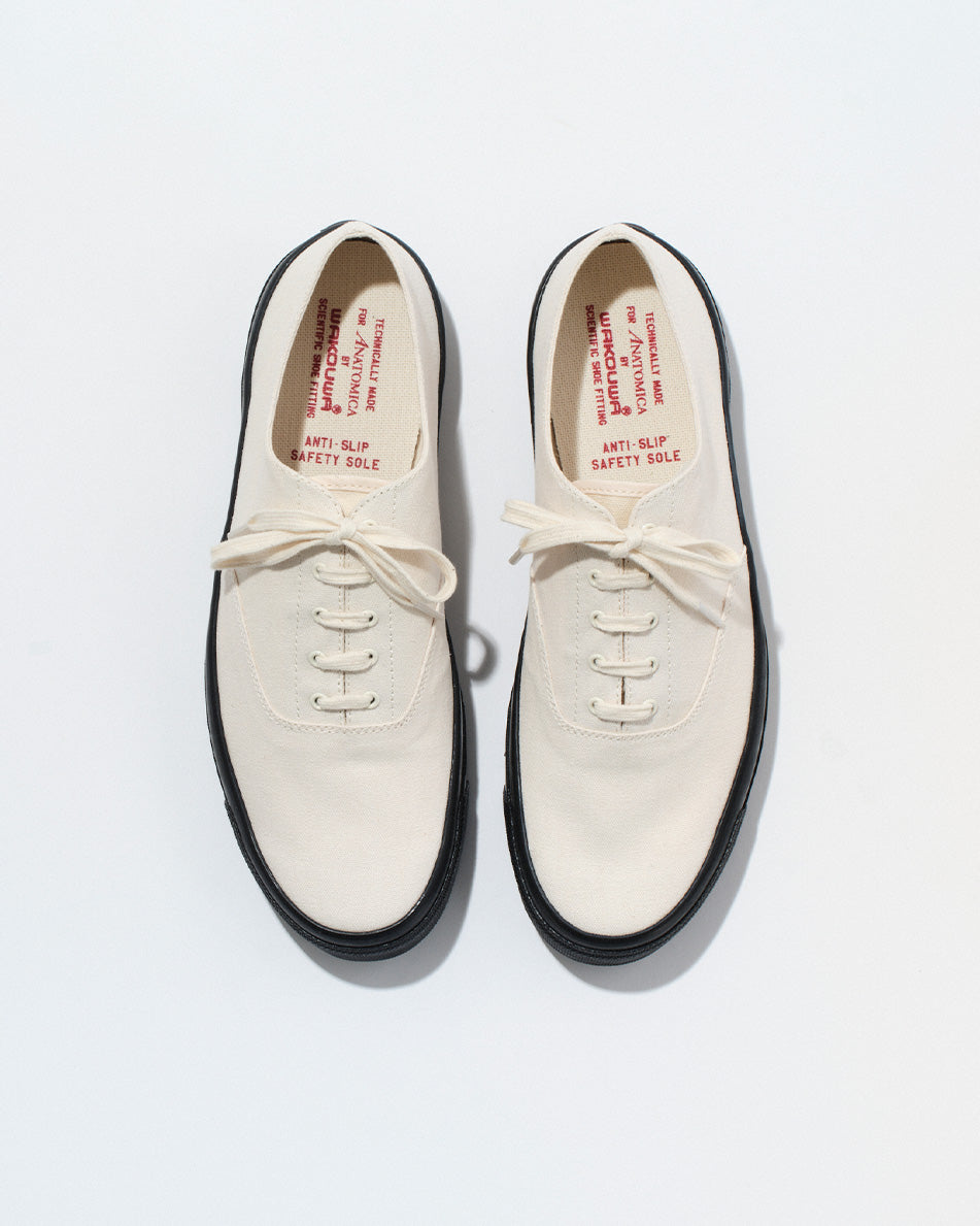 【 26SS 】WAKOUWA CANVAS OX LOW BLACK SOLE / NATURAL