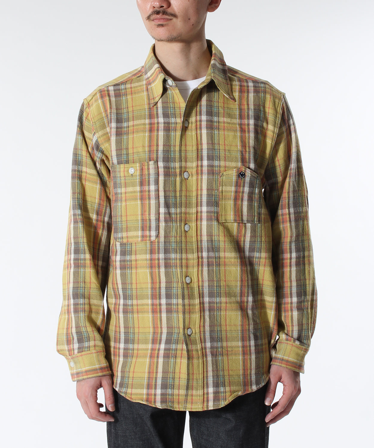 23FW新作 】BIGYANK 1942 PLAID FLANNEL SHIRT / YELLOW – A'r11551