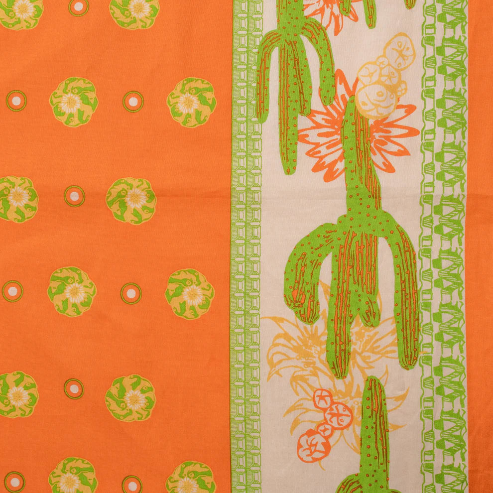 【 25SS 】ONE EAR BRAND CACTUS SCARF / ORANGE