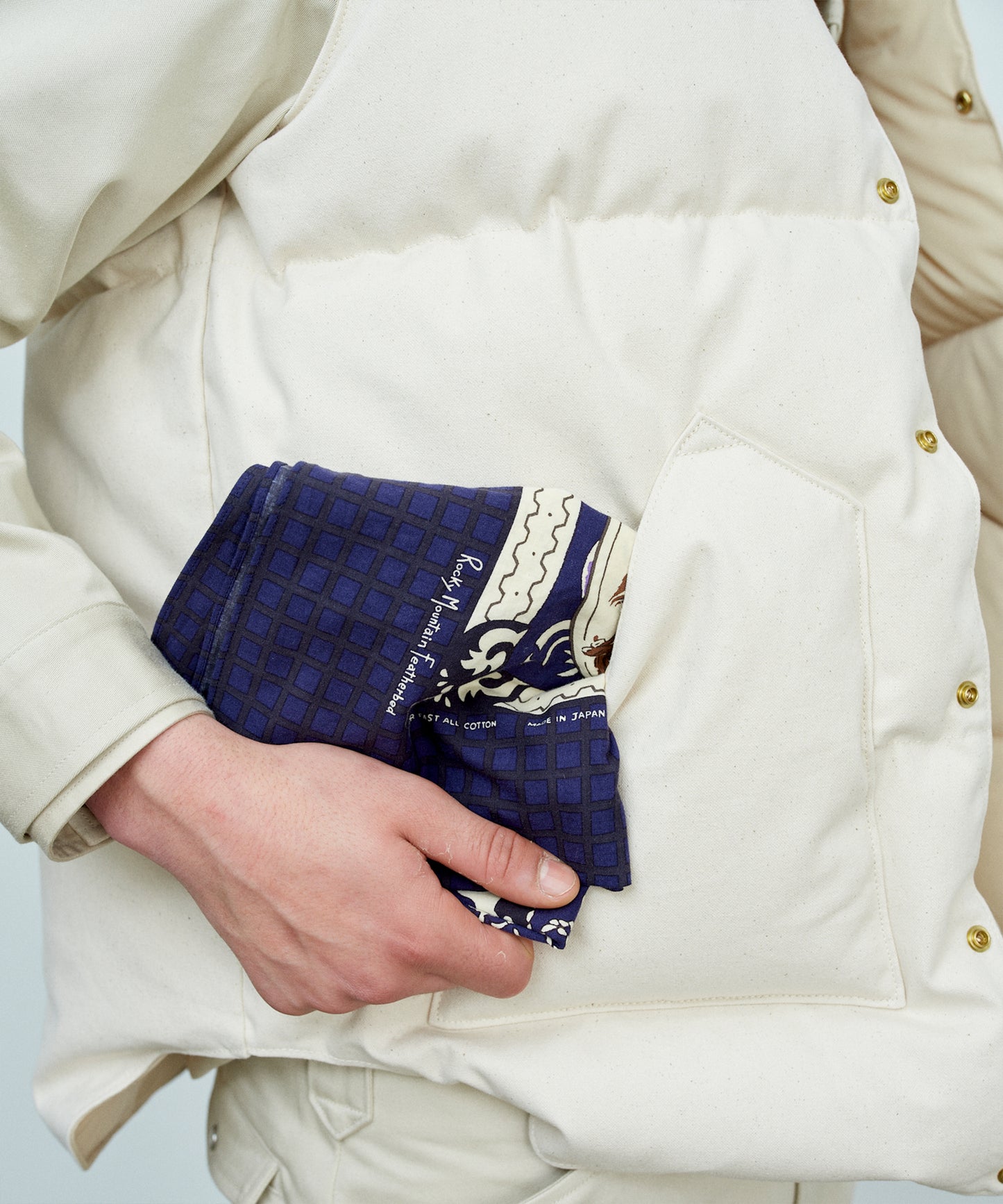 Anatomica緞面圍巾/ IK藍色