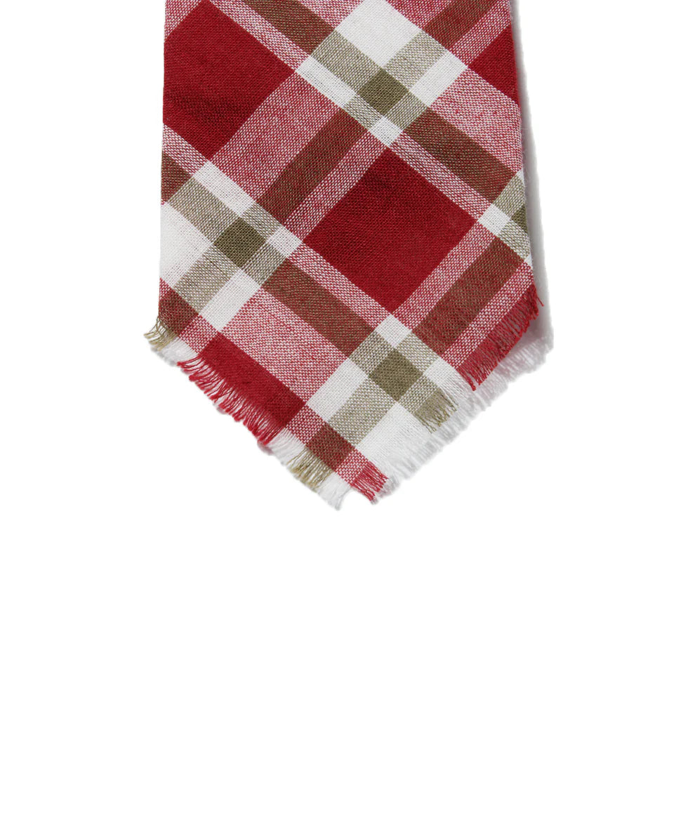 ANATOMICA HAND FRINGE TIE HL MADRAS / RED