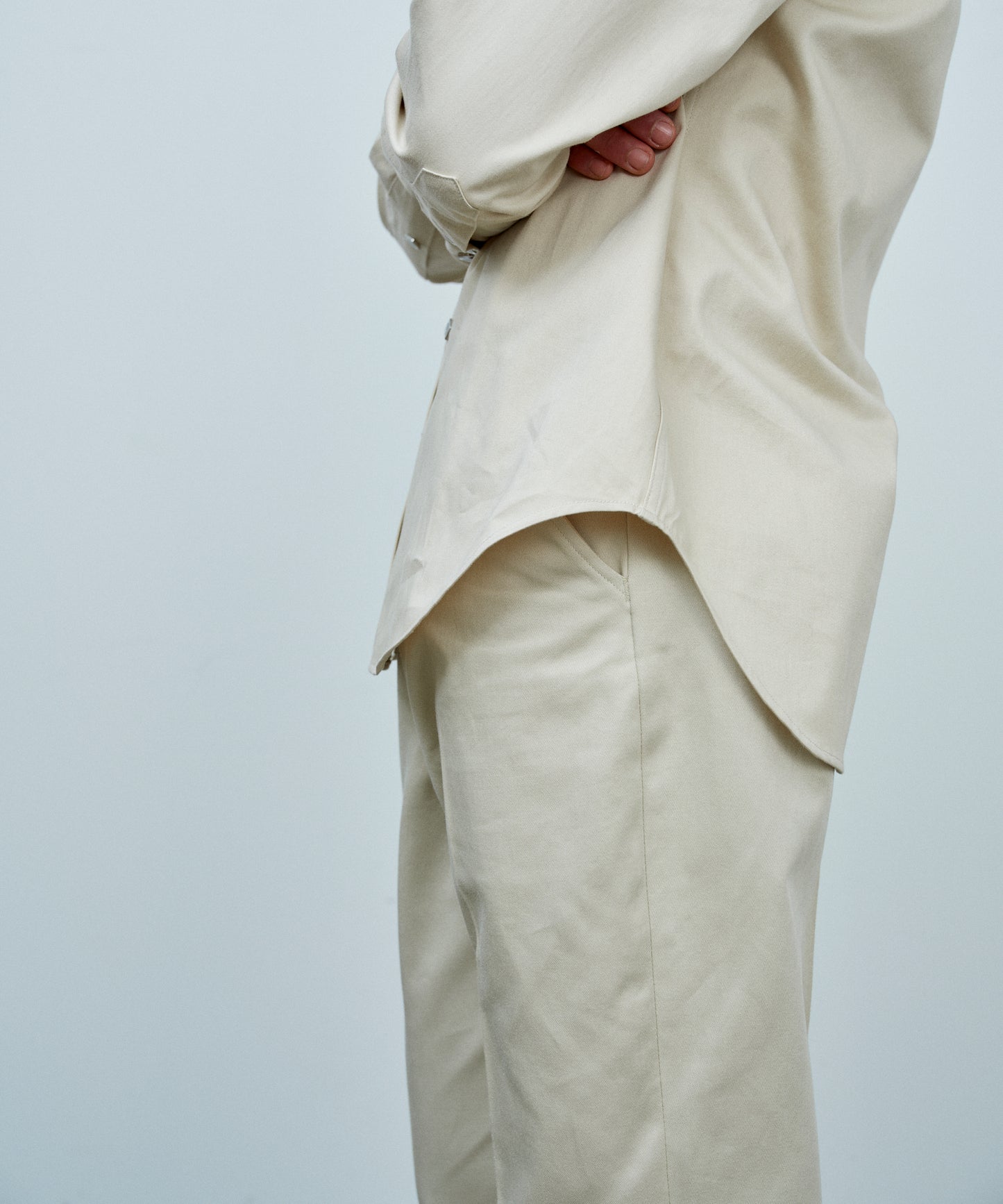 【 25FW 】ANATOMICA HARRISON SHIRT SATEEN / BEIGE