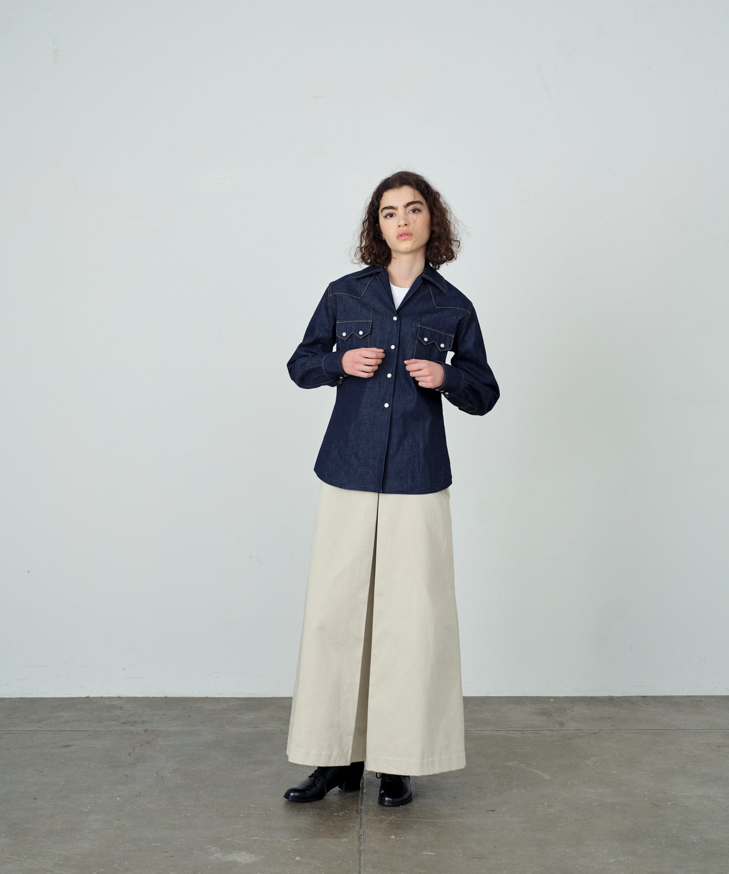 【 25FW 】ANATOMICA LADIES SiSSY SHIRT / INDIGO ONE WASH