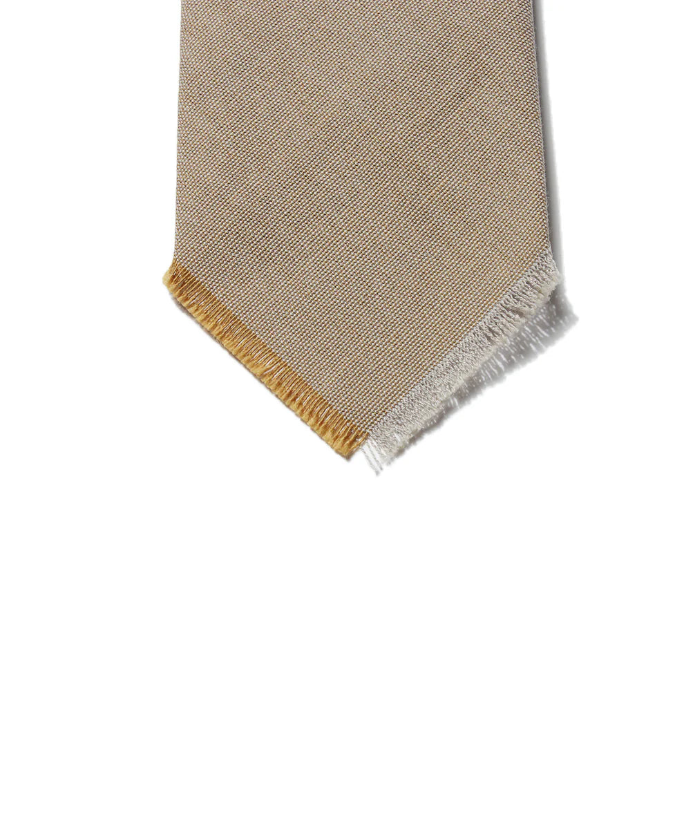ANATOMICA HAND FRINGE TIE CHANGENG POPLYN / BEIGE