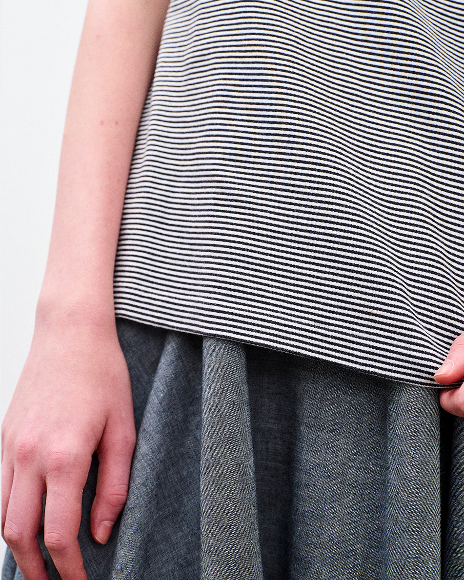 【 26SS 】ANATOMICA LADIES BRIGITTE TEE BORDER / BLACK