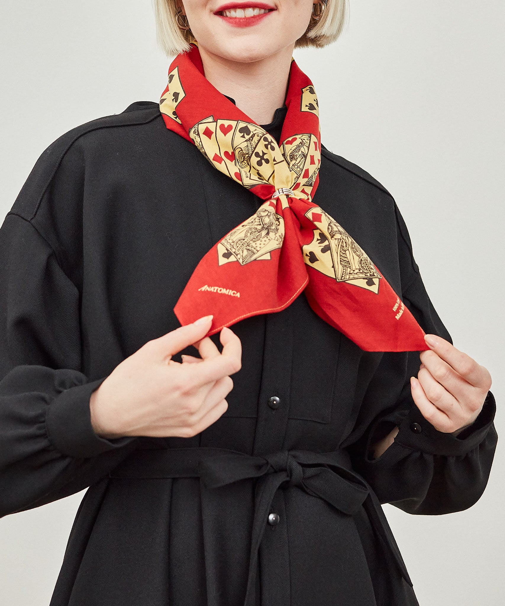 24FW 】ANATOMICA PLAYING CARDS SCARF / RED – A'r11551 FUKUOKA / アール福岡