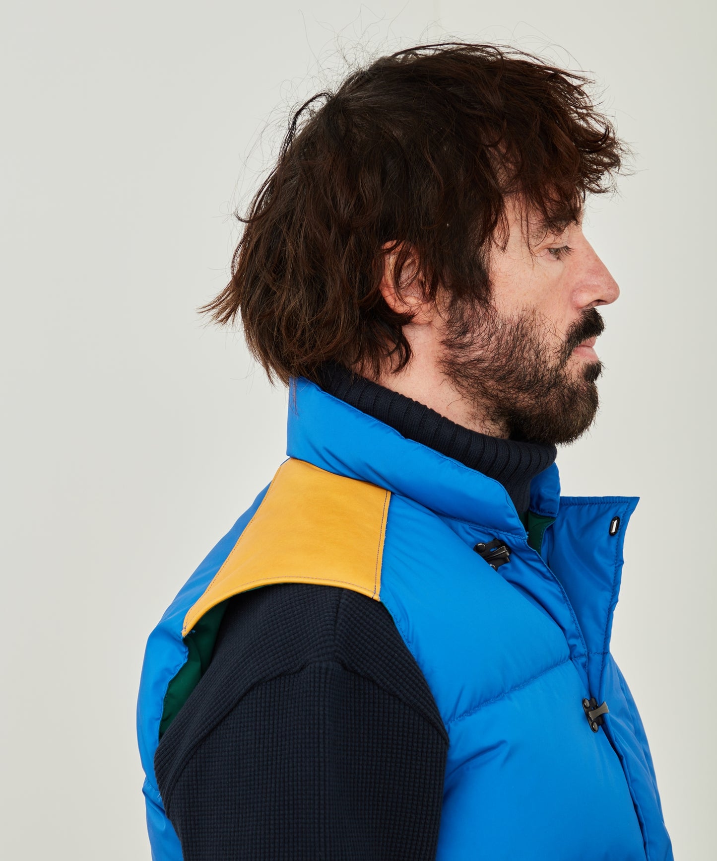 RMFC × Nigel Cabourn HERITAGE DOWN VEST CLIP / BLUE