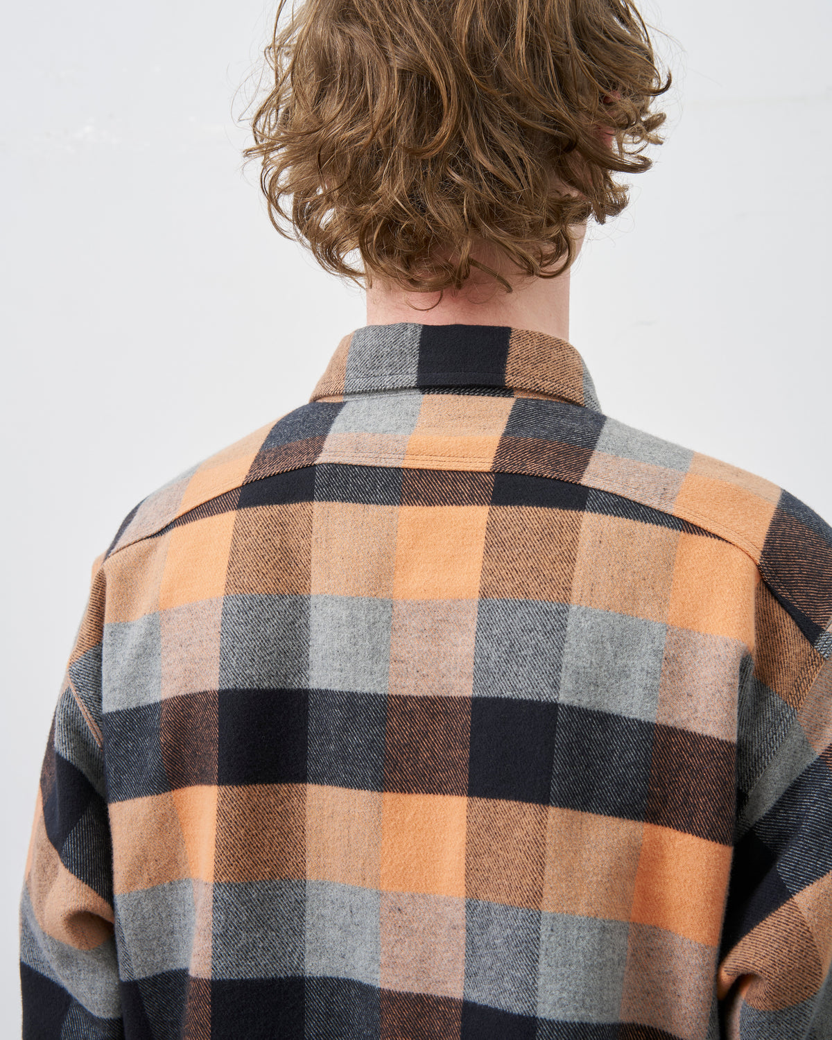 【 26FW 】BIGYANK Y1936 H-ZIP FLANNEL CHECK SHIRT / ORANGE