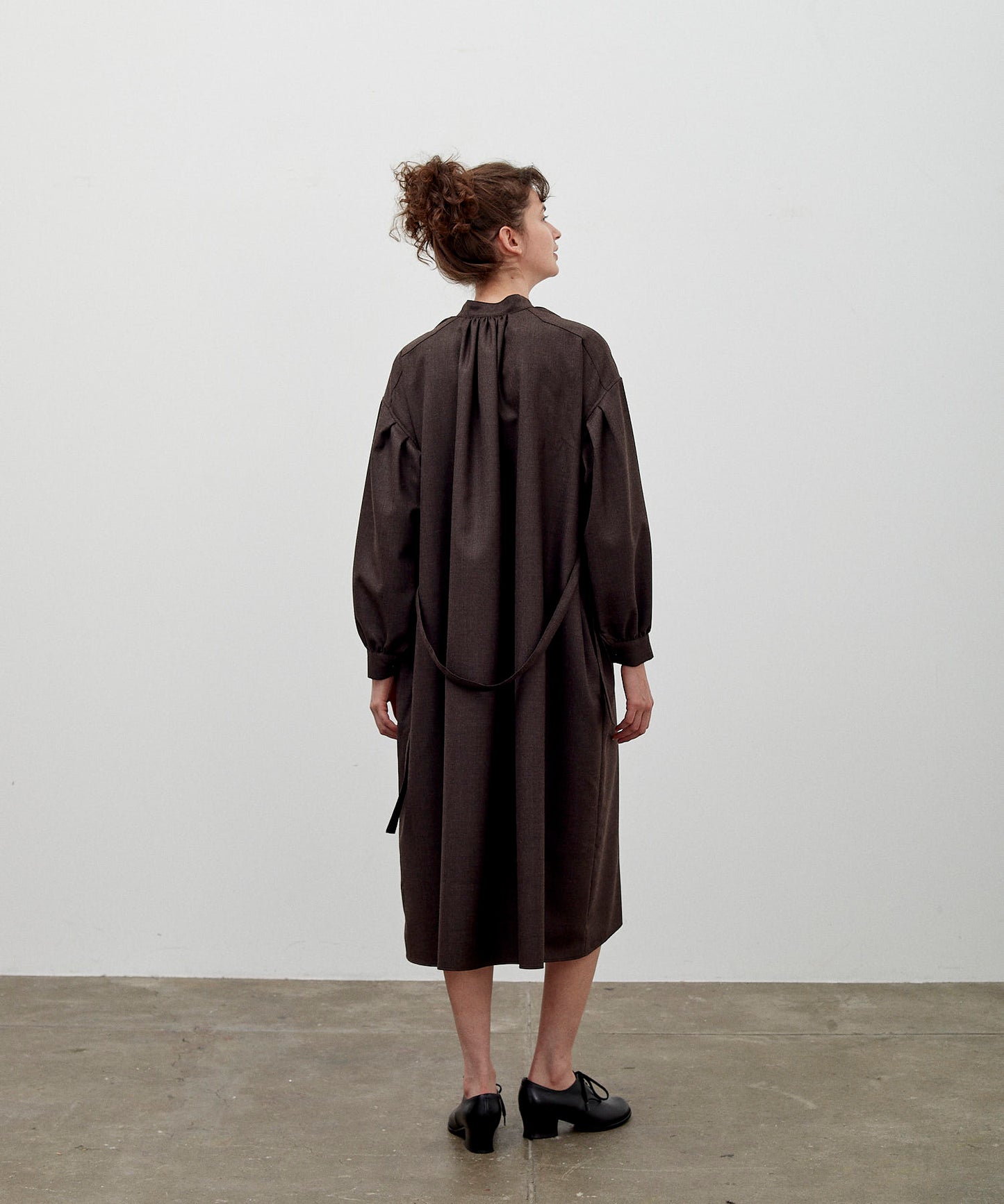 【 25FW 】ANATOMICA LADIES TUSCAN DRESS WOOL SERGE / BROWN