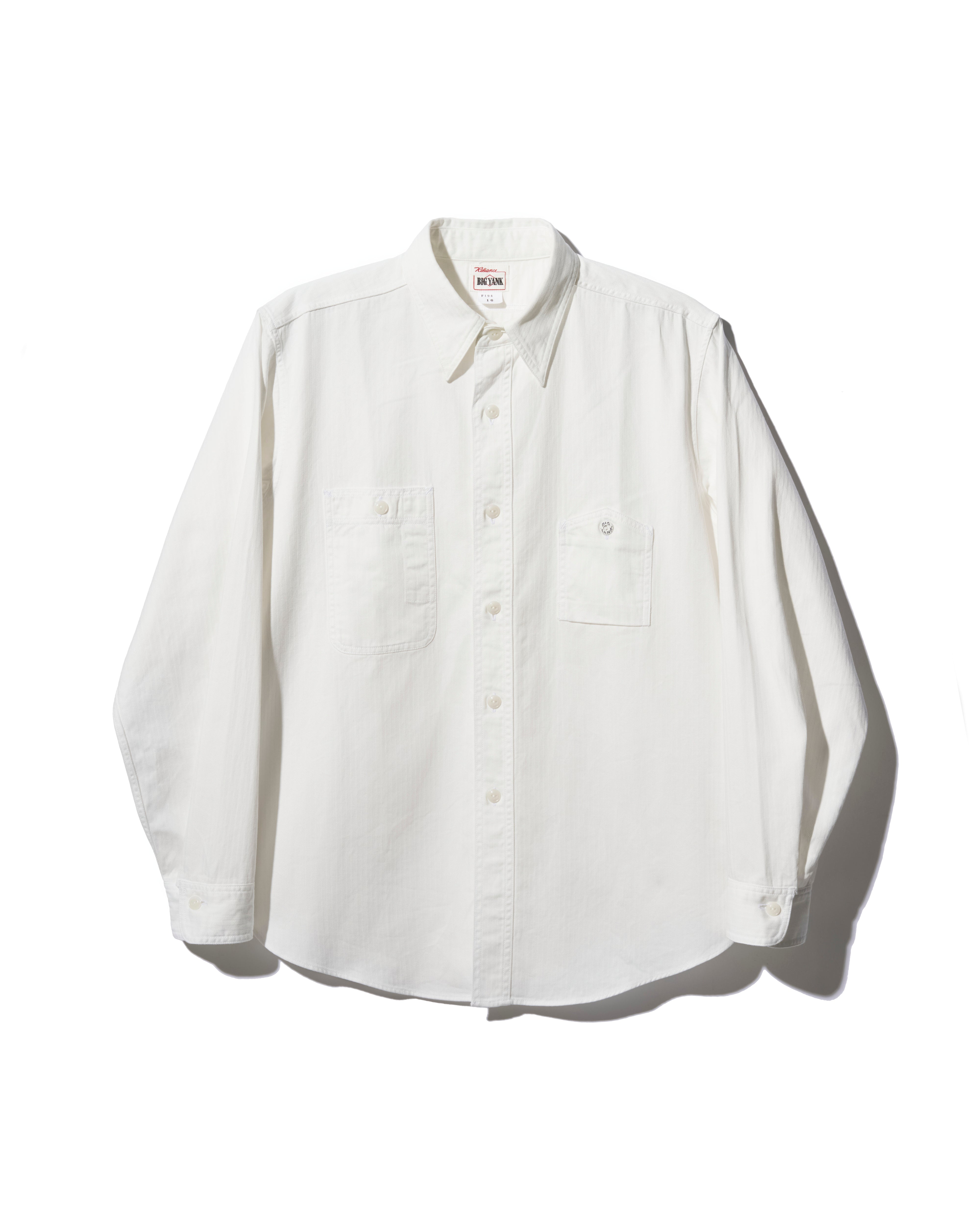 26SS 】BIGYANK Y1943 L/W HBT SHIRT / WHITE – A'r11551 FUKUOKA