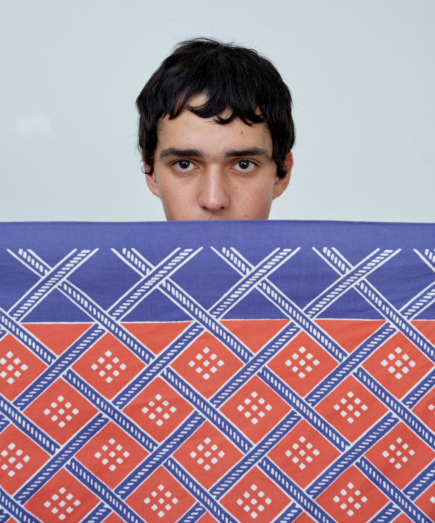 Anatomica緞面圍巾/ IK藍色