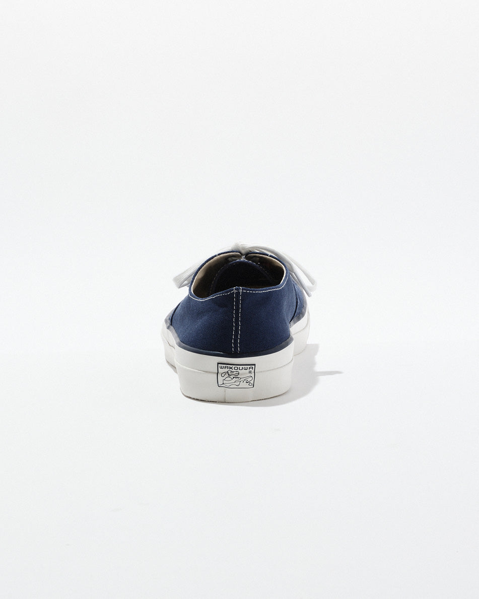 【 26SS 】WAKOUWA CANVAS OX LOW WHITE SOLE / NAVY