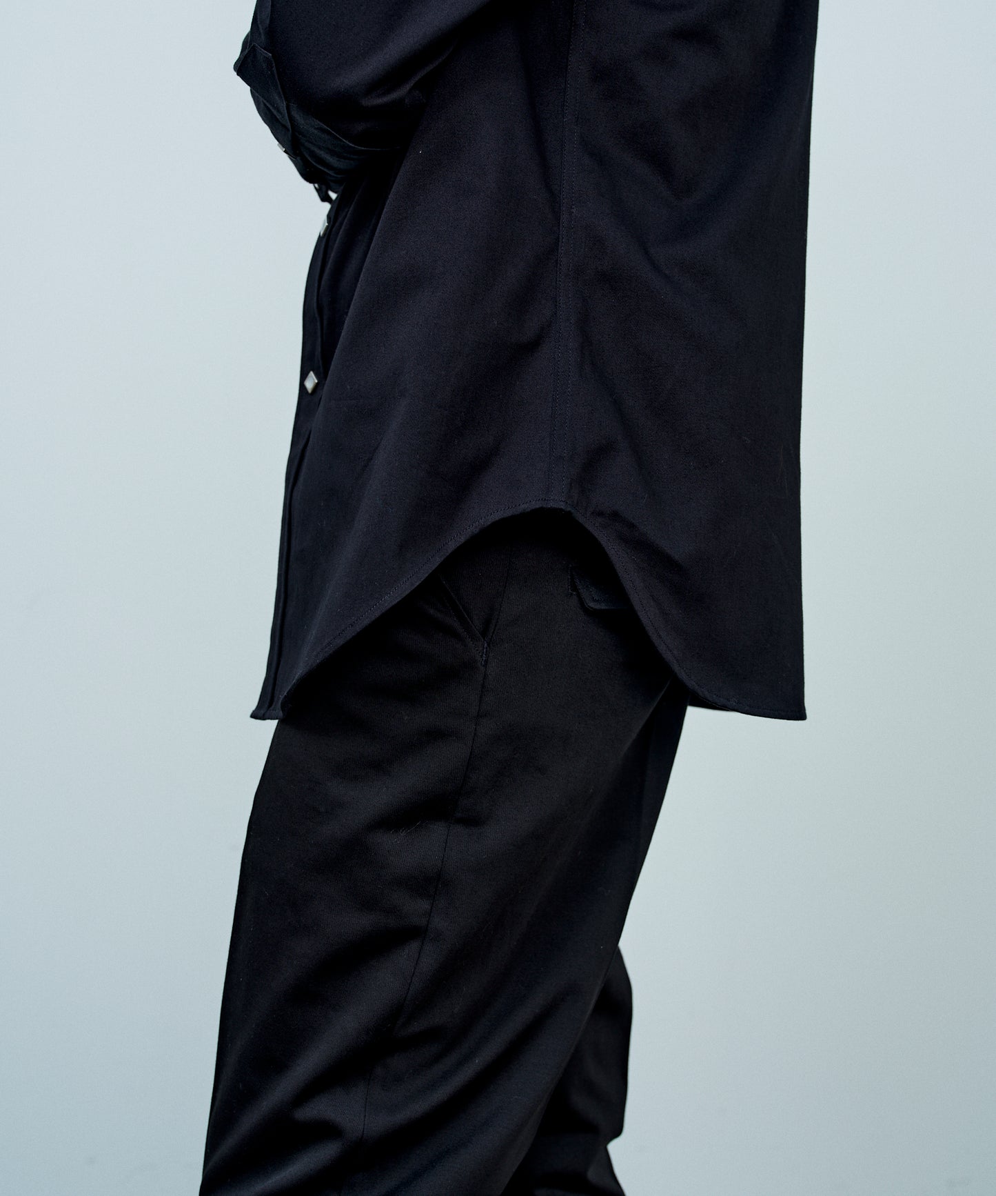 【 25FW 】ANATOMICA HARRISON SHIRT SATEEN / BLACK