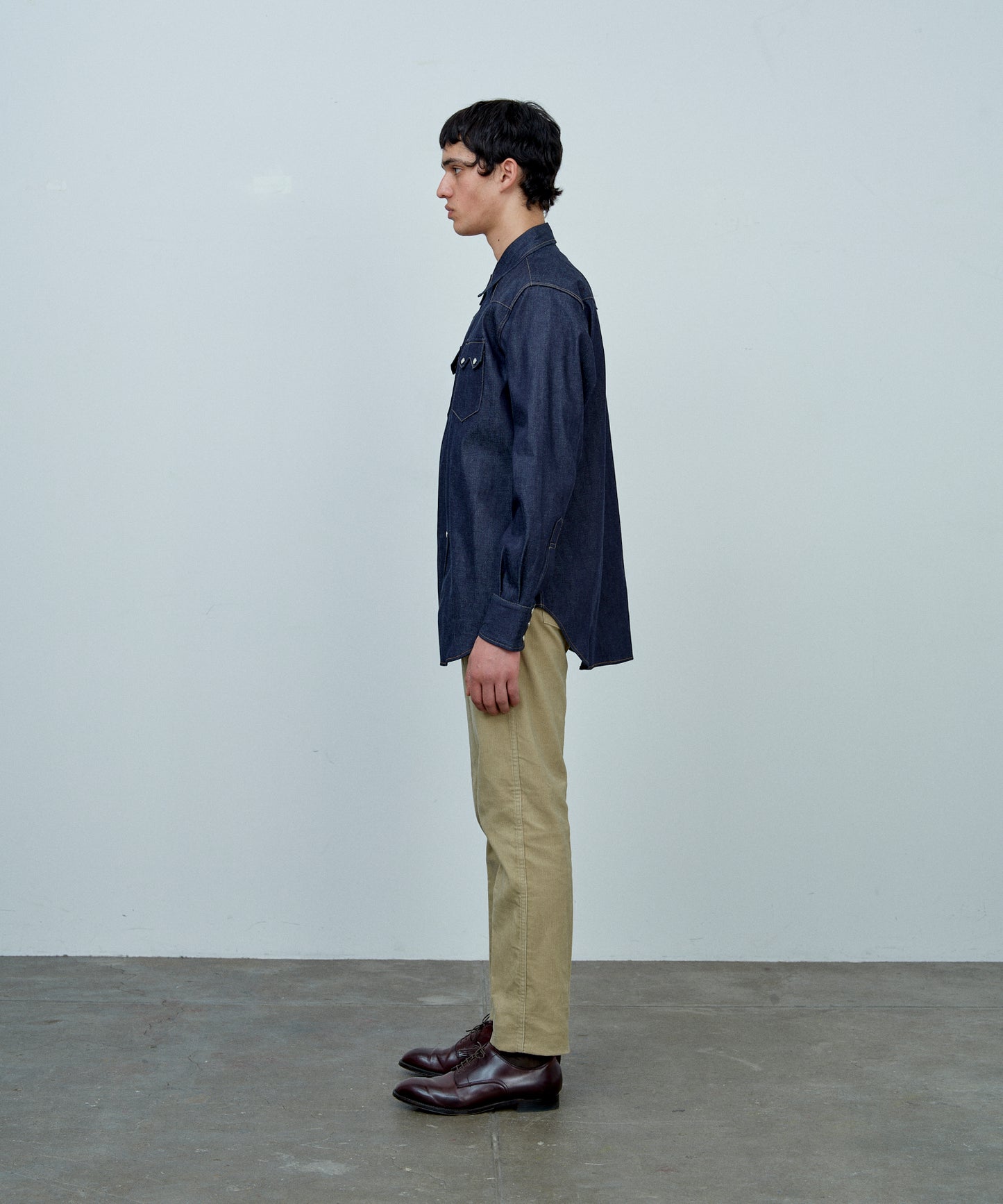 【 25FW 】ANATOMICA HARRISON SHIRT / INDIGO NON WASH