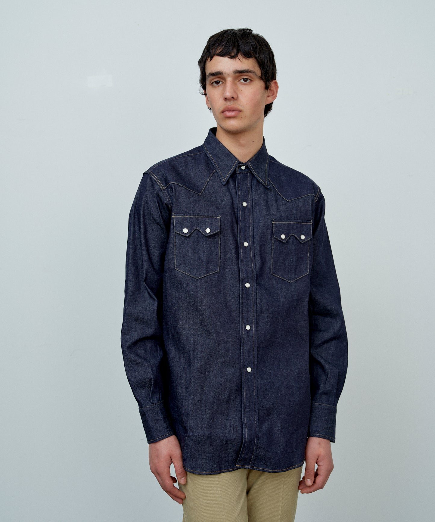 【 25FW 】ANATOMICA HARRISON SHIRT / INDIGO NON WASH