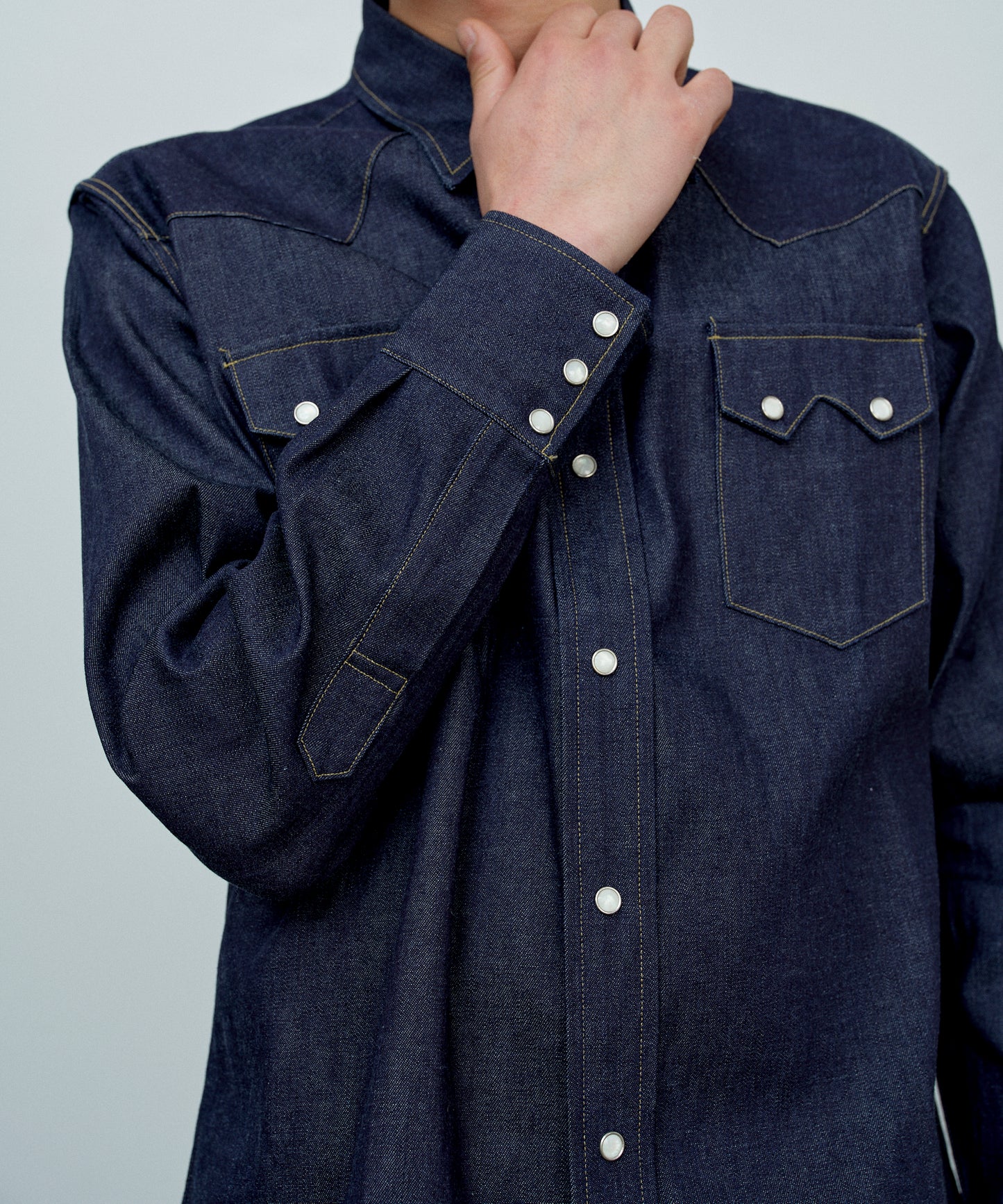 【 25FW 】ANATOMICA HARRISON SHIRT / INDIGO NON WASH