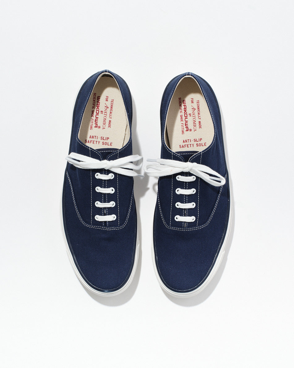 【 26SS 】WAKOUWA CANVAS OX LOW WHITE SOLE / NAVY