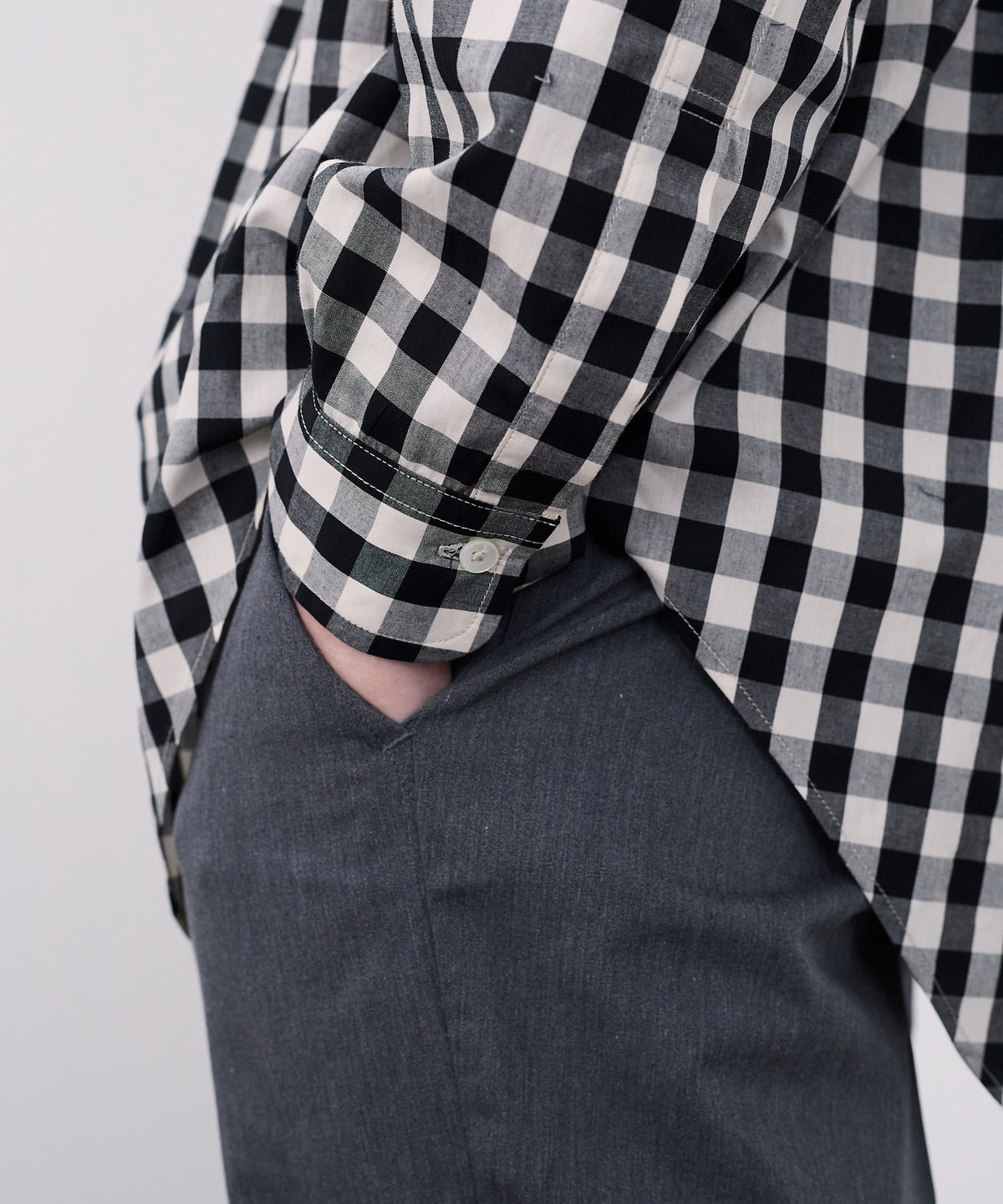 【 25SS 】ANATOMICA BD SHIRT GINGHAM / BLACK