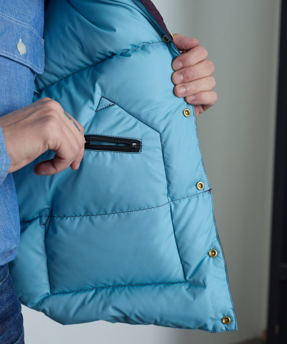 【 25FW 】RMFC HERITAGE DOWN VEST / PLUM