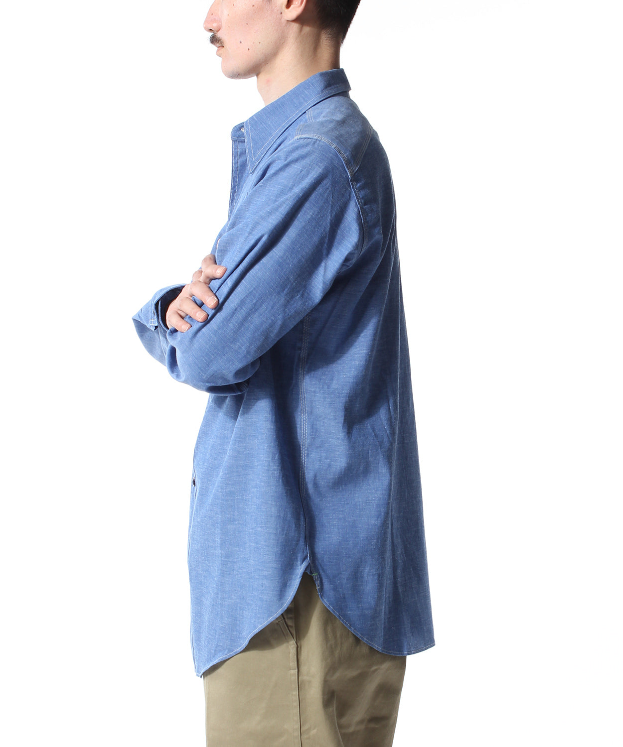 【 Restock 】BIGYANK M1935 WORK SHIRT CHAMBRAY / BLUE×GREY