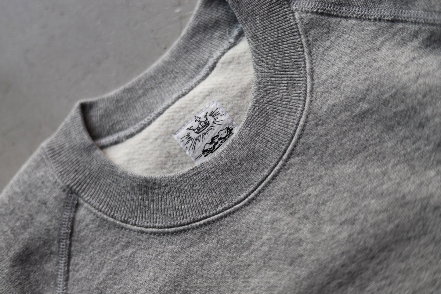 【 24FW 】ANATOMICA SWEAT RAGLAN CREW NECK / GREY