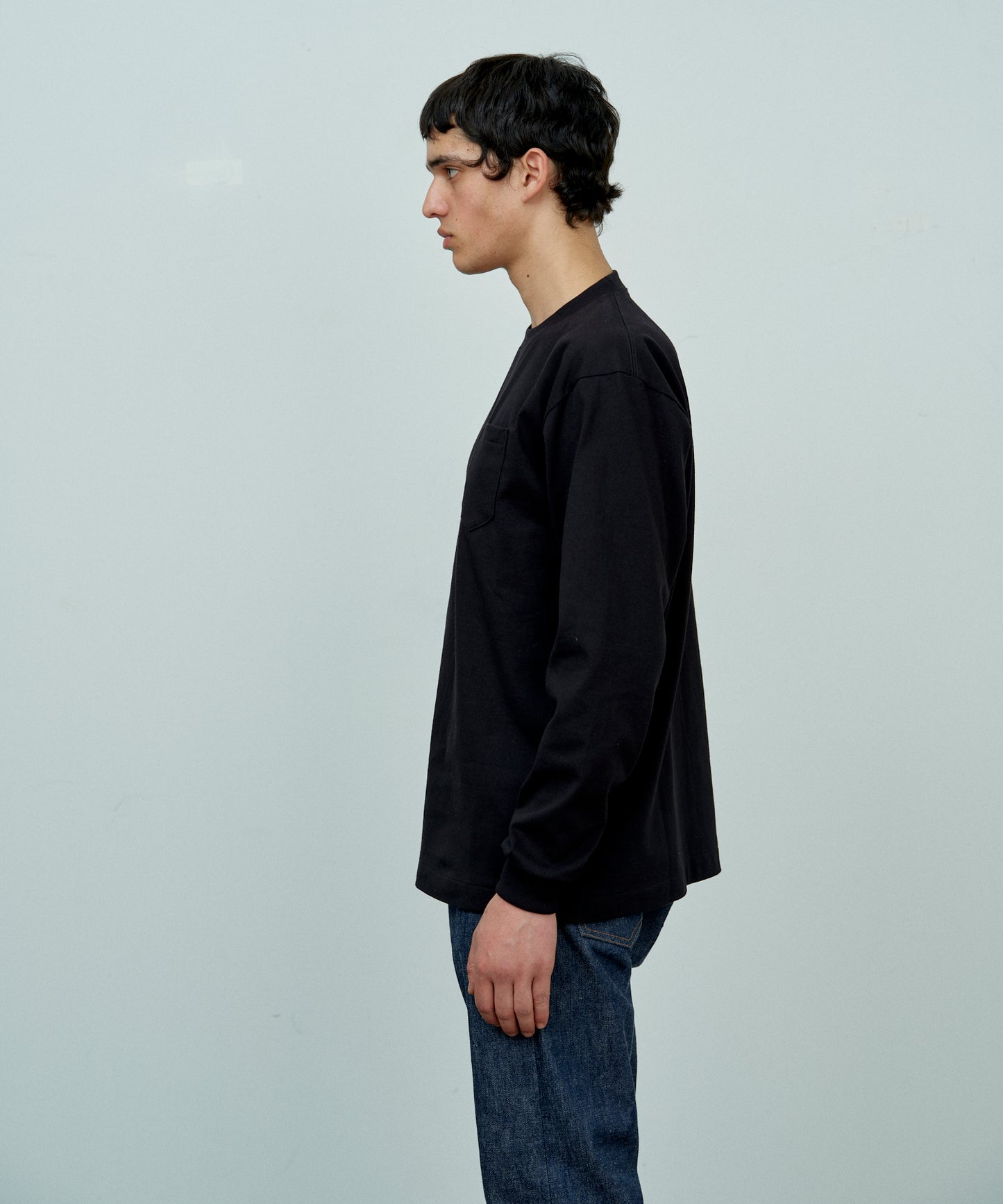 【 25FW 】ANATOMICA POCKET TEE L/S / BLACK