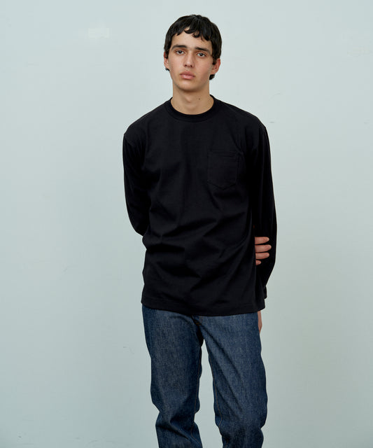 【 25FW 】ANATOMICA POCKET TEE L/S / BLACK