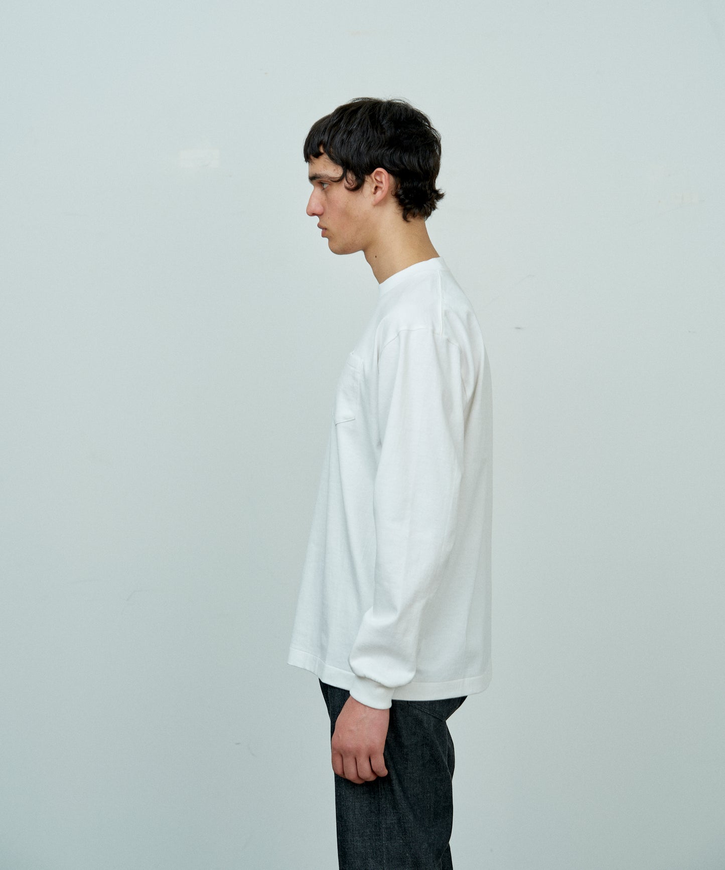 【 25FW 】ANATOMICA POCKET TEE L/S / WHITE