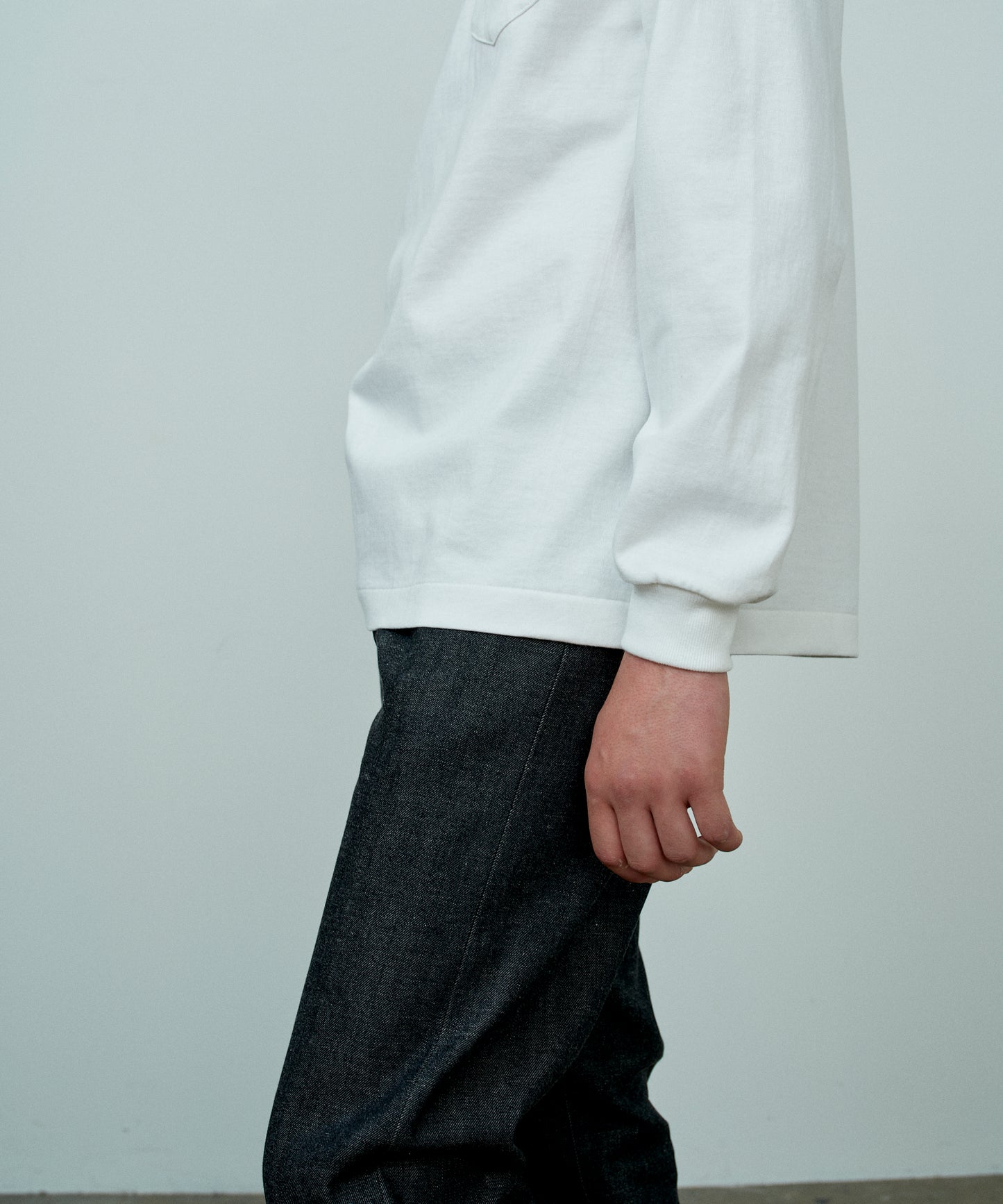 【 25FW 】ANATOMICA POCKET TEE L/S / WHITE
