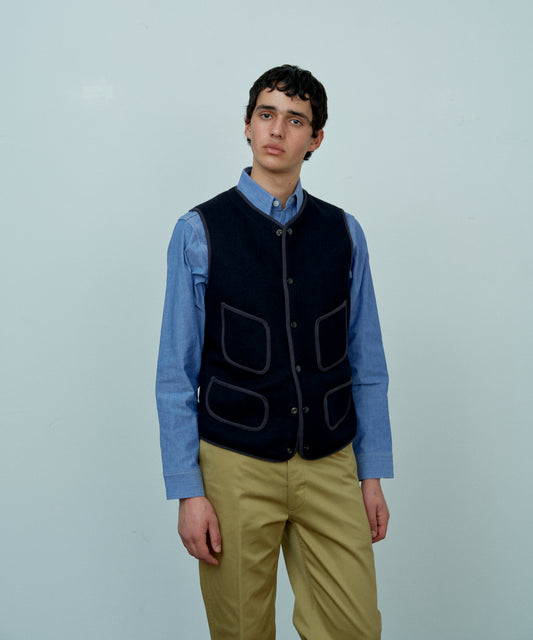 [21FW RESTOCKING] Anatomica海灘布背心/黑暗海軍