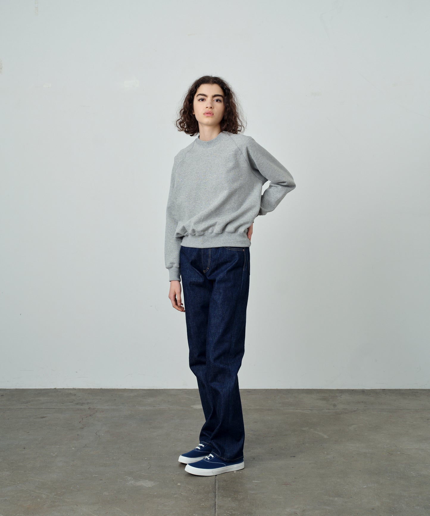 【 25FW 】ANATOMICA SWEAT RAGLAN CREW NECK / GREY