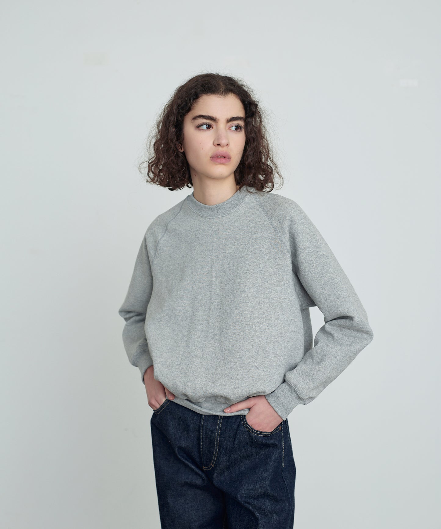 【 25FW 】ANATOMICA SWEAT RAGLAN CREW NECK / GREY