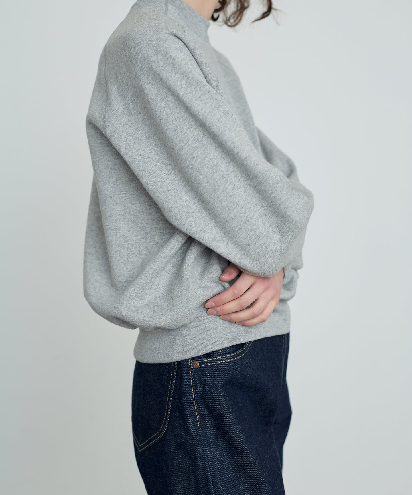 【 25FW 】ANATOMICA SWEAT RAGLAN CREW NECK / GREY