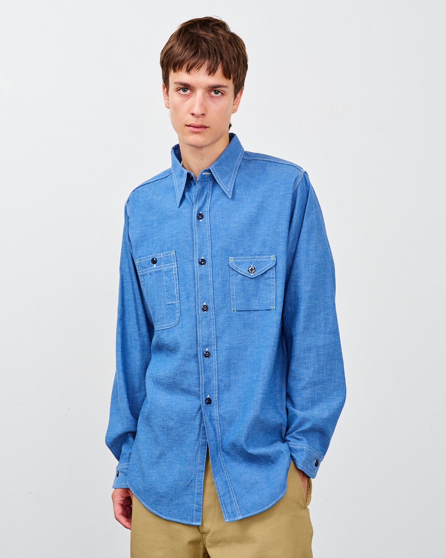 【 RESTOCK 】BIG YANK 1935 ORIGINAL CHAMBRAY / BLUE×GREY