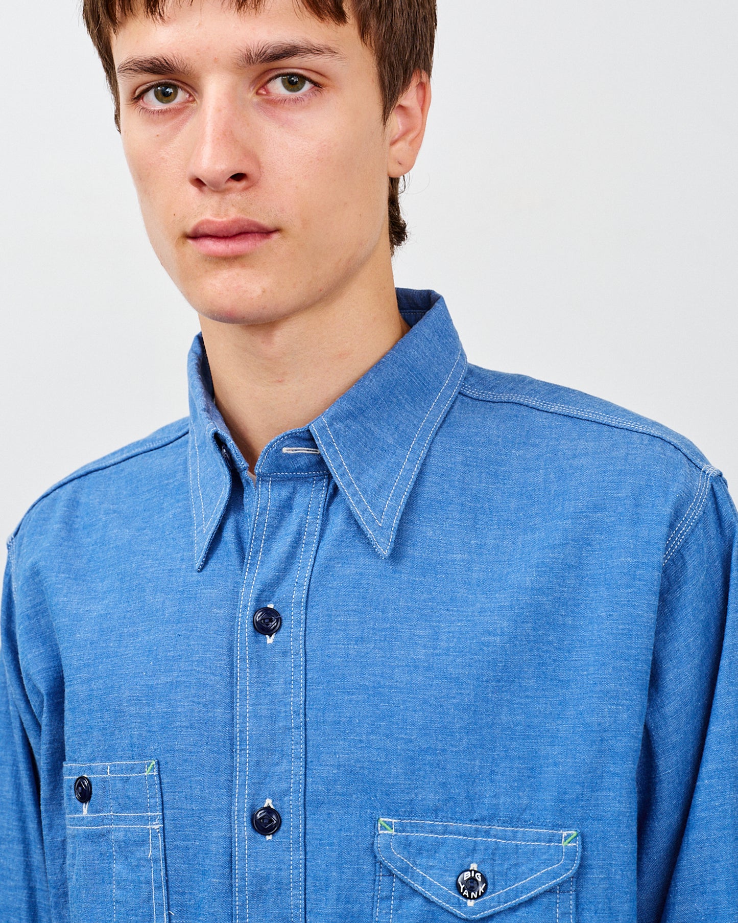 【 RESTOCK 】BIG YANK 1935 ORIGINAL CHAMBRAY / BLUE×GREY