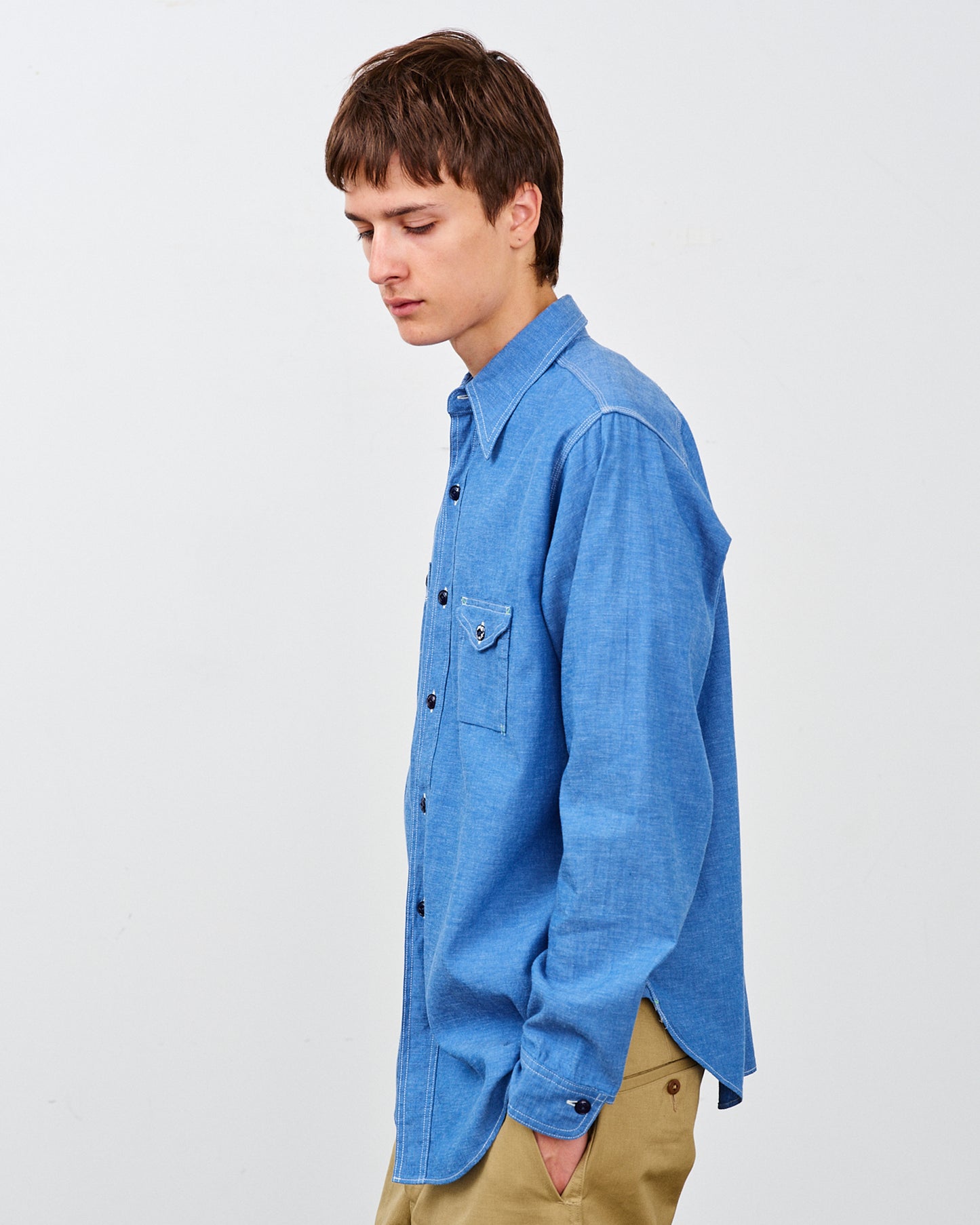 【 RESTOCK 】BIG YANK 1935 ORIGINAL CHAMBRAY / BLUE×GREY