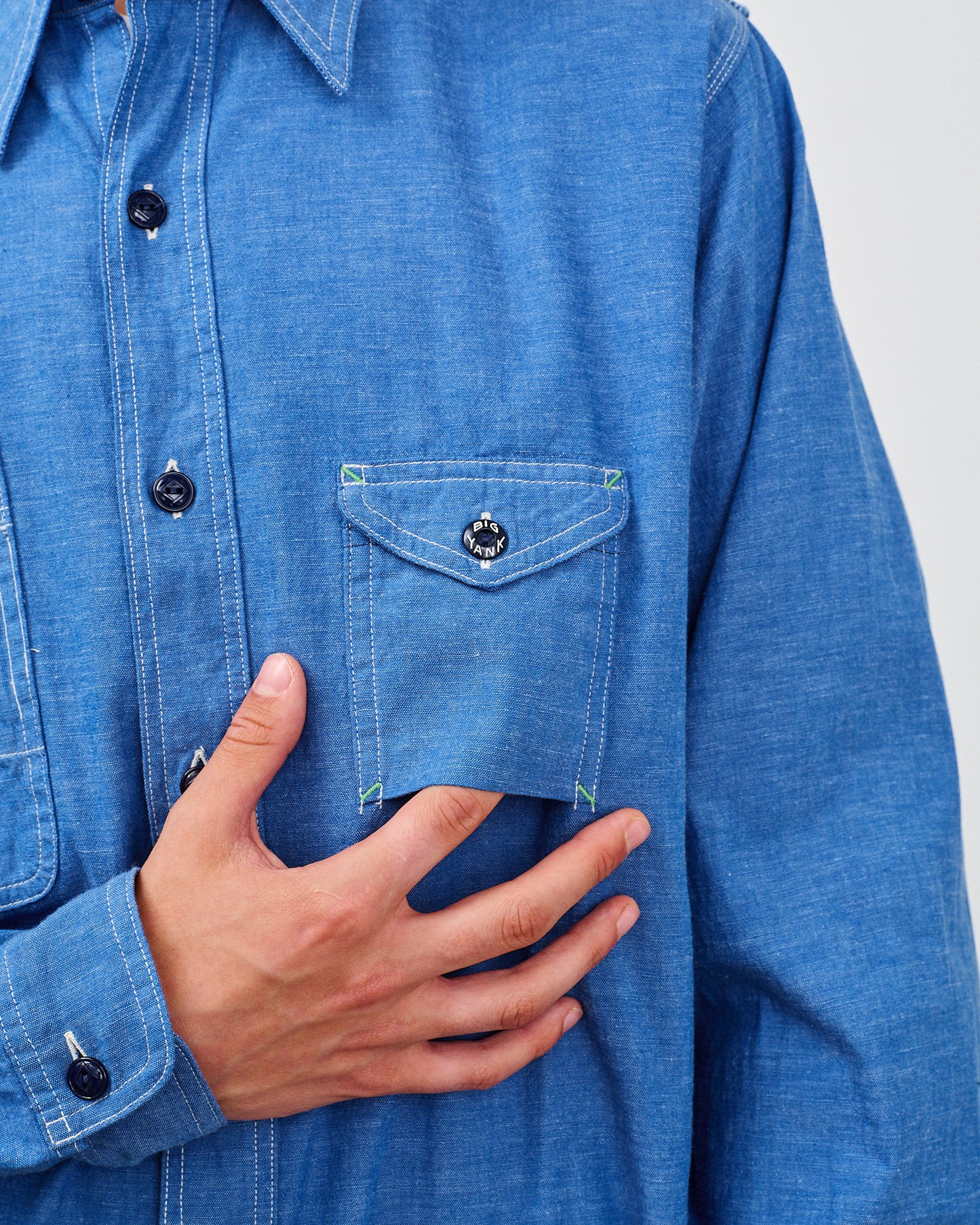 【 RESTOCK 】BIG YANK 1935 ORIGINAL CHAMBRAY / BLUE×GREY