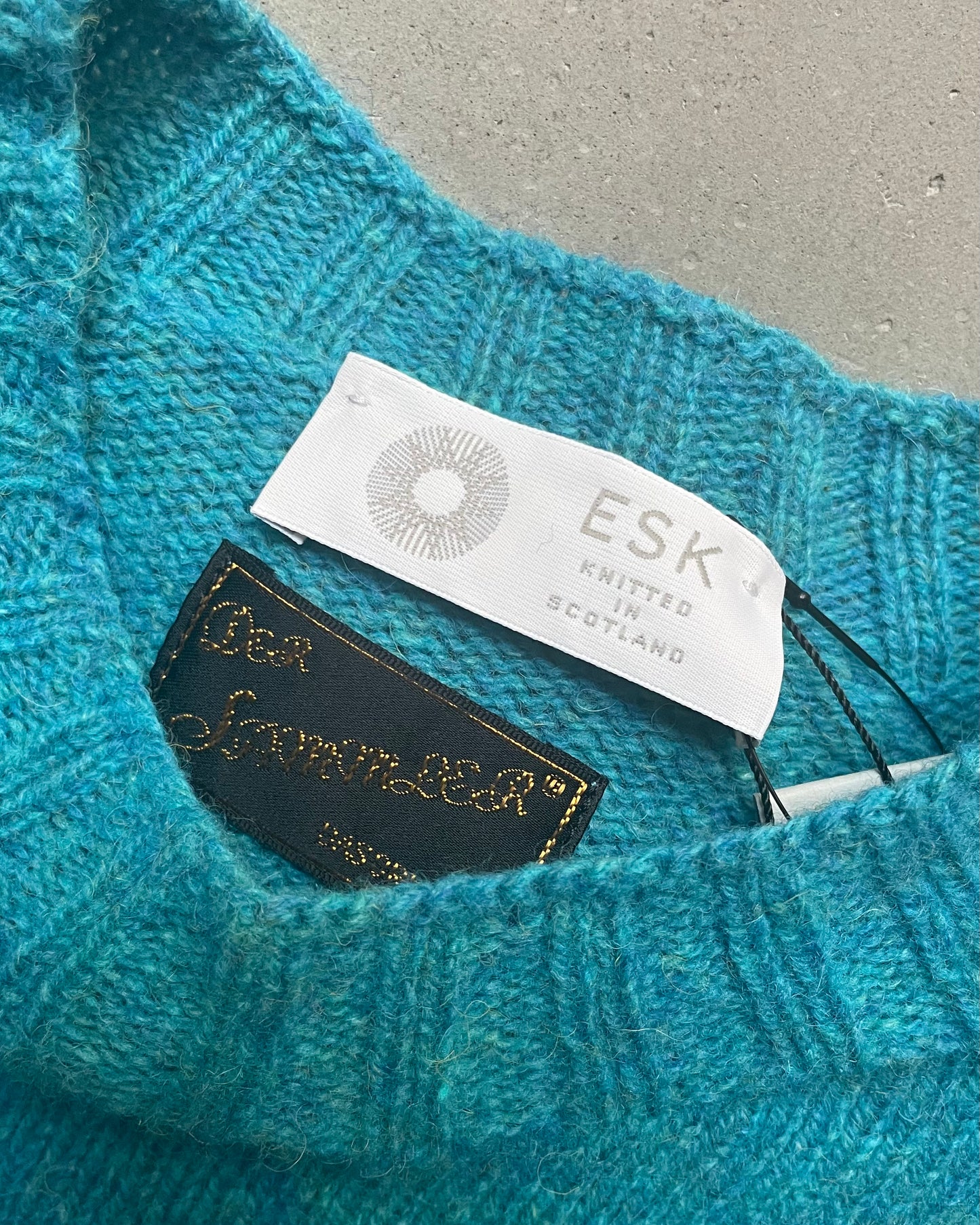 【 24FW 】Der SAMMLER × ESK IAIN ROLL NECK SHETLAND /TURQUOISE