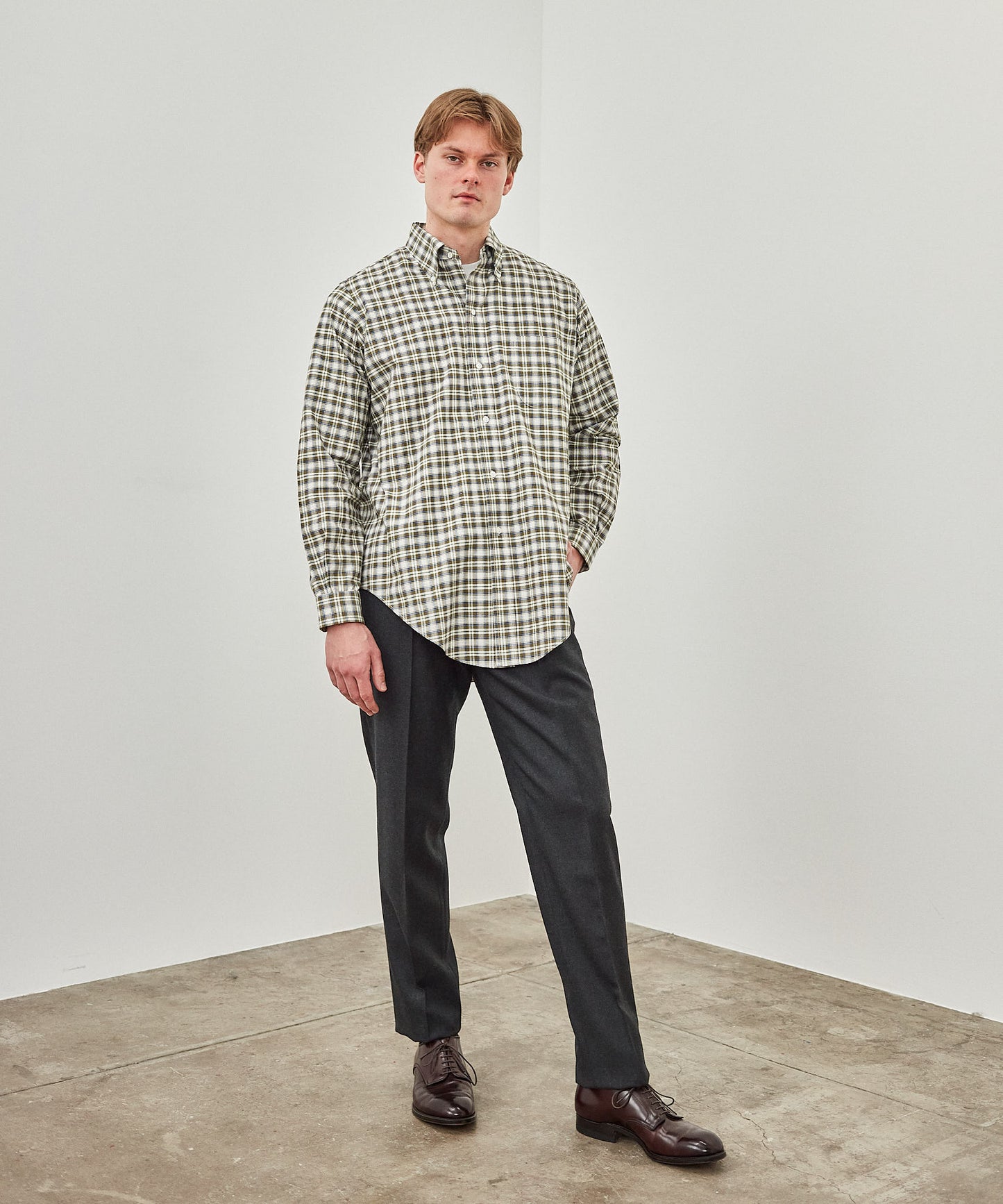 【 24FW 】ANATOMICA BD SHIRT BB PLAID / OLIVE