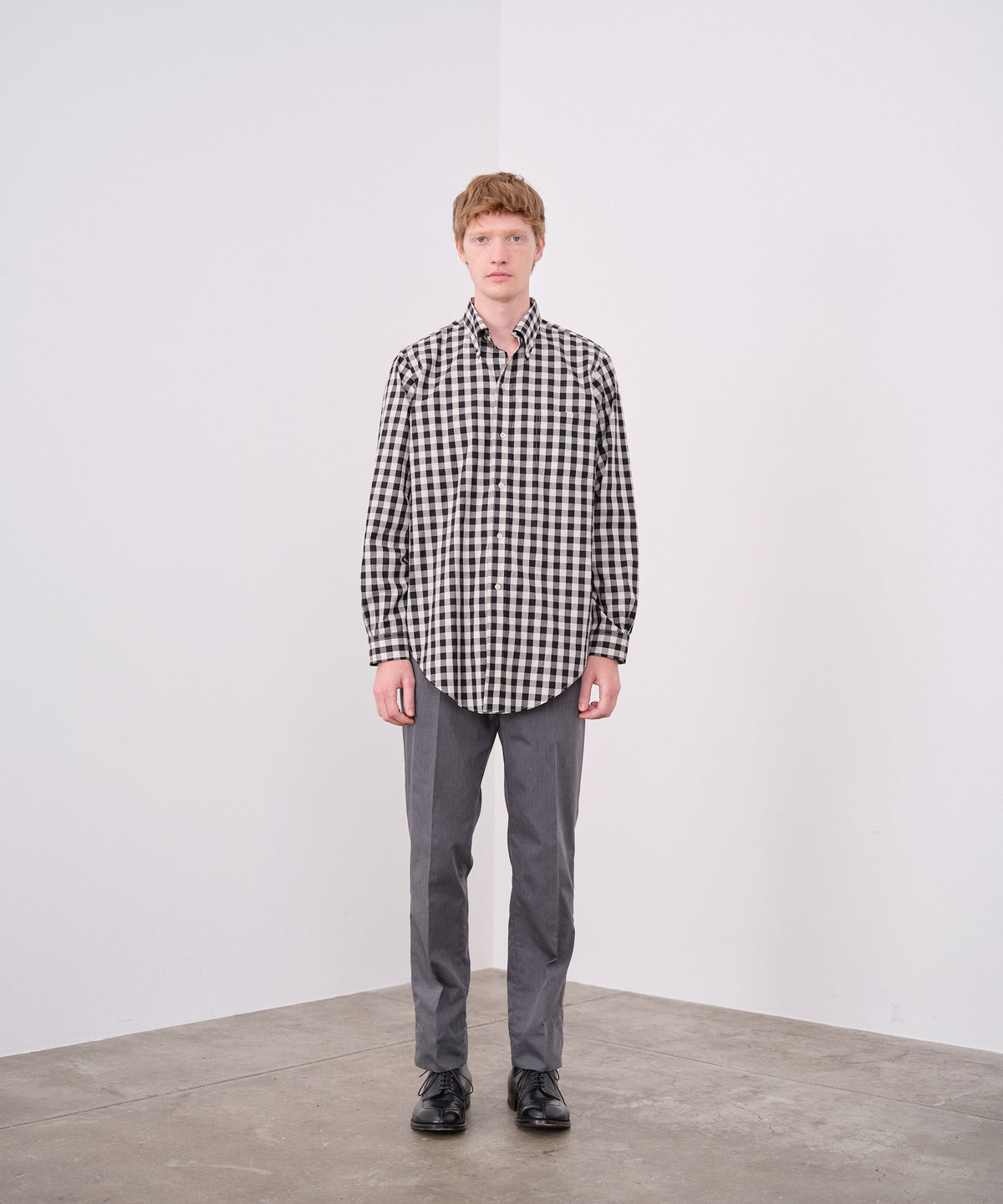 【 25SS 】ANATOMICA BD SHIRT GINGHAM / BLACK