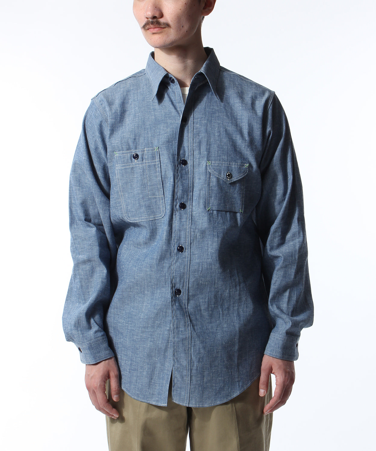 【 Restock 】BIGYANK M1935 WORK SHIRT CHAMBRAY / INDIGO