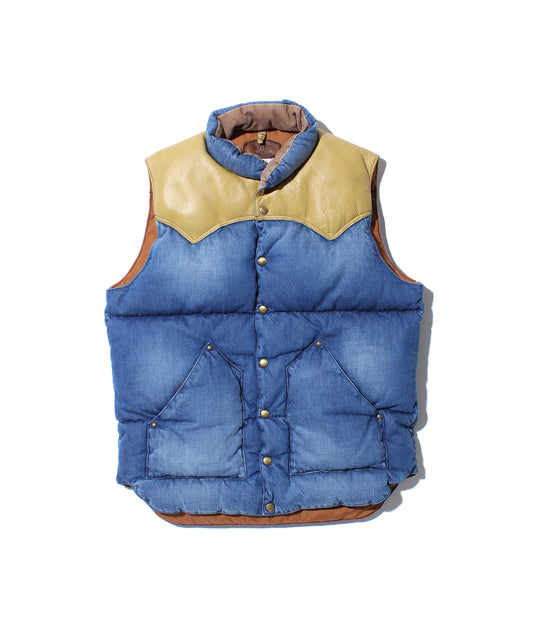 【 50th Anniv. 】RMFC HERITAGE DOWN VEST DENIM / INDIGO USED WASH