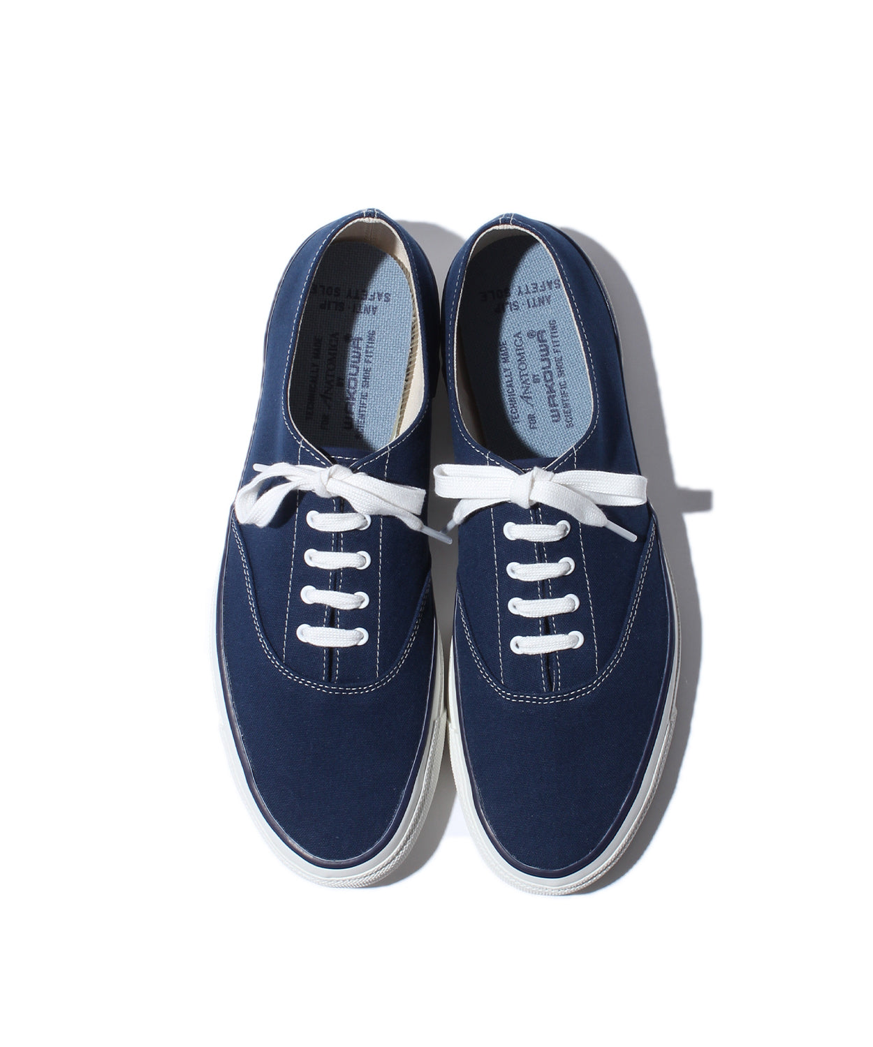 【 NEW PRICE 】WAKOUWA CANVAS OX LOW WHITE SOLE / NAVY