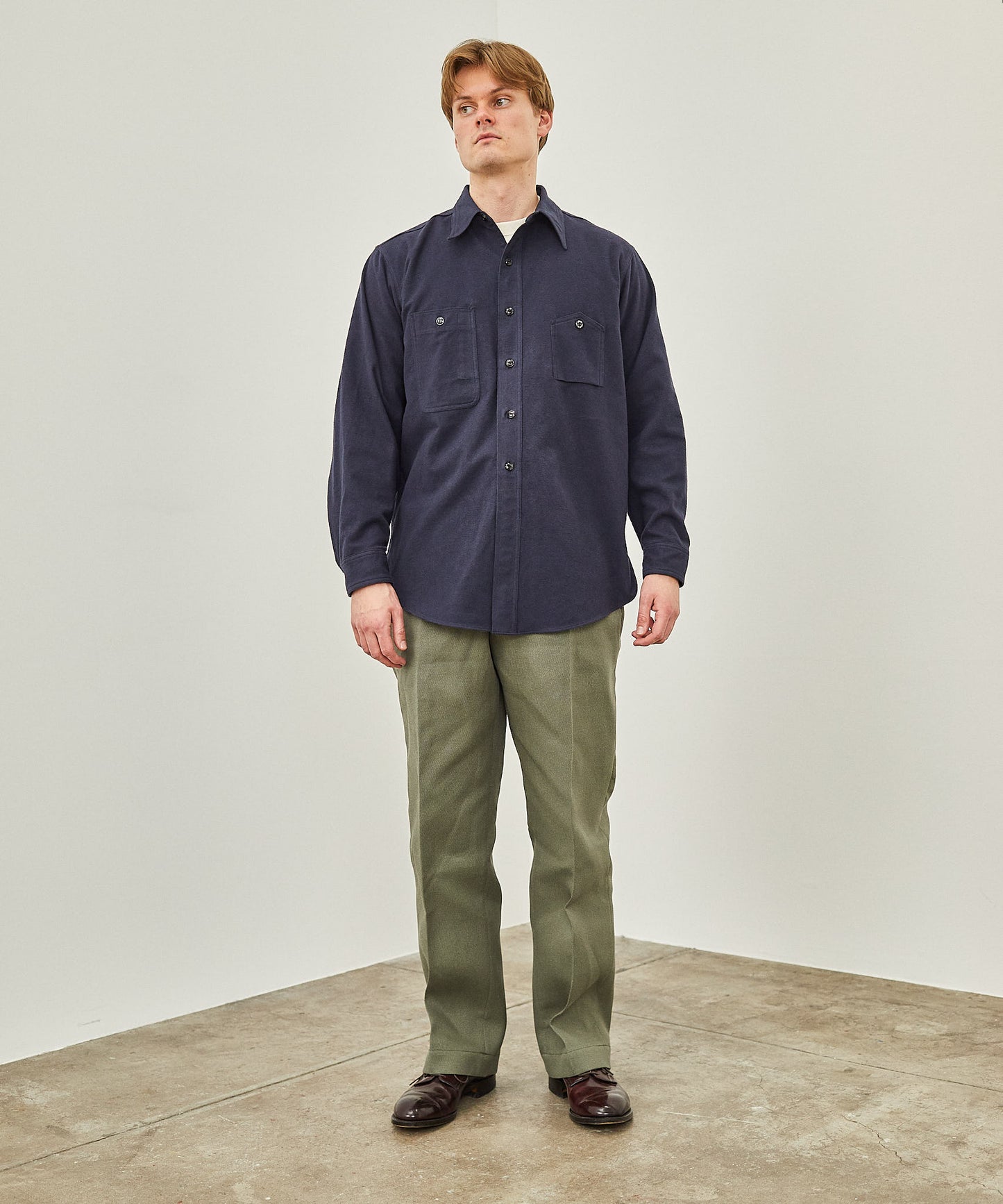 【 24FW 】BIGYANK 1942 SHIRT CHAMOIS / D.NAVY