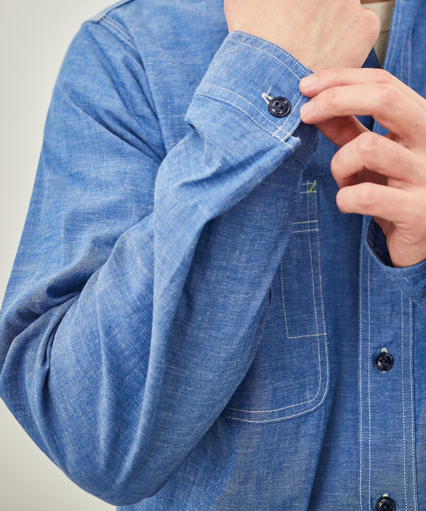 【 Restock 】BIGYANK M1935 WORK SHIRT CHAMBRAY / BLUE×GREY