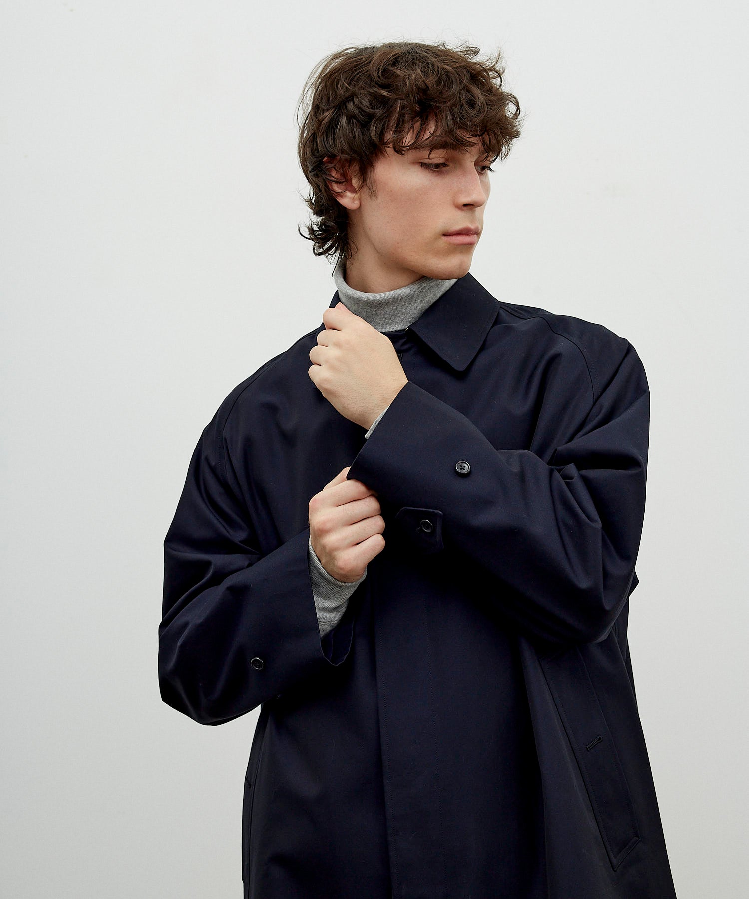 25FW 】ANATOMICA SINGLE RAGLAN COAT Ⅰ / NAVY – A'r11551 FUKUOKA