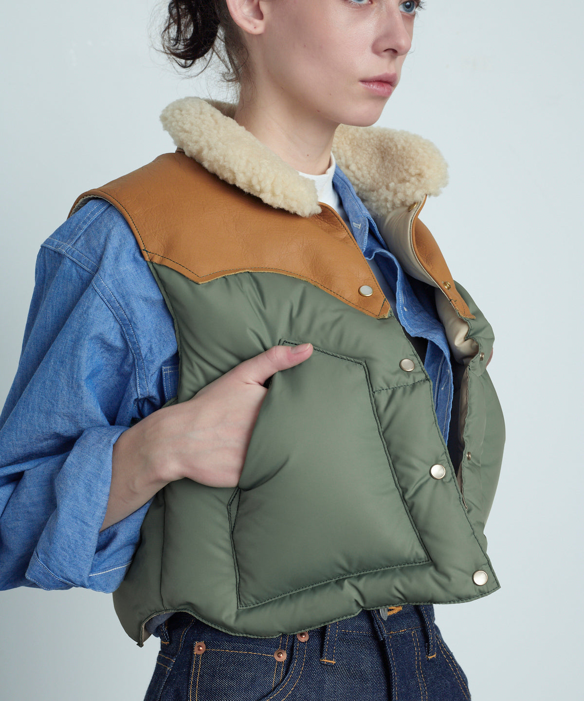 【 25FW PRE-ORDER 】RMFC HERITAGE ANNELLE VEST / OLIVE