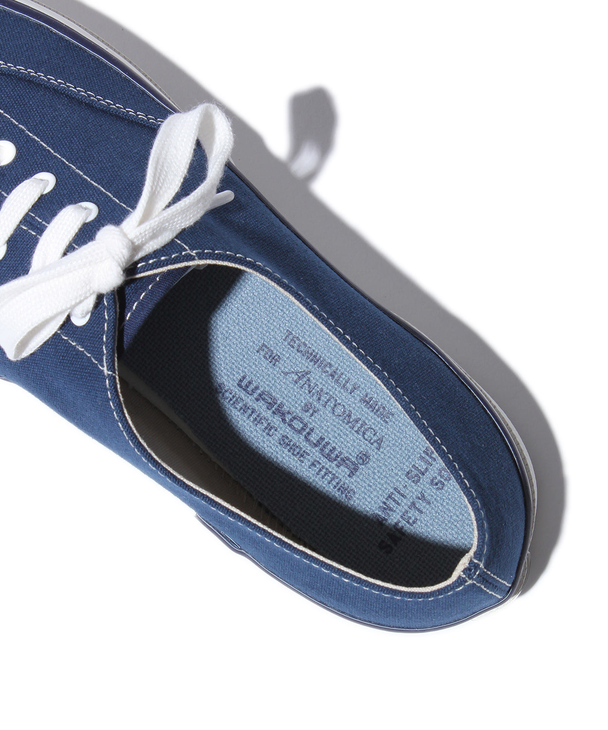 【 NEW PRICE 】WAKOUWA CANVAS OX LOW WHITE SOLE / NAVY