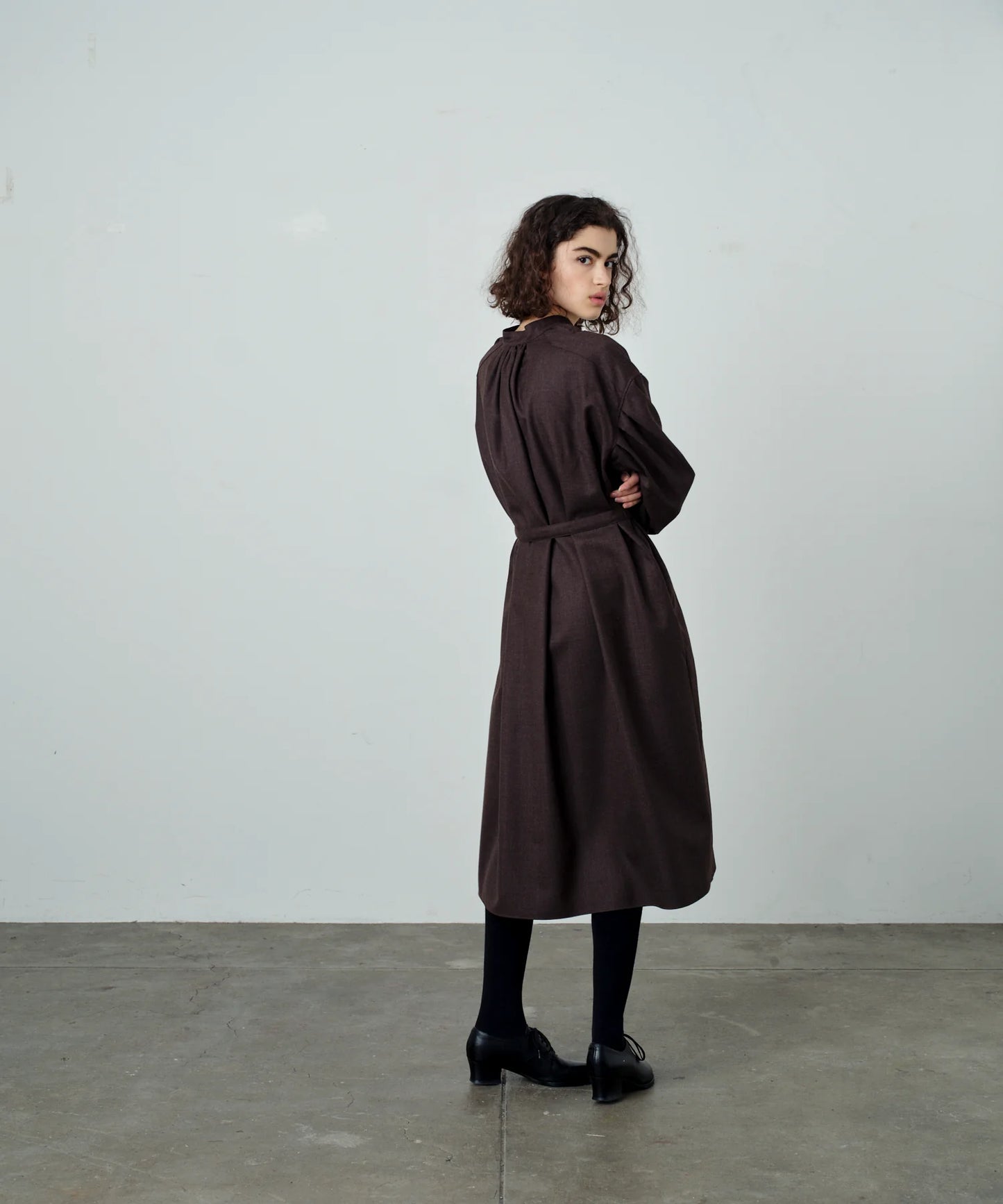 【 25FW 】ANATOMICA LADIES TUSCAN DRESS WOOL SERGE / BROWN